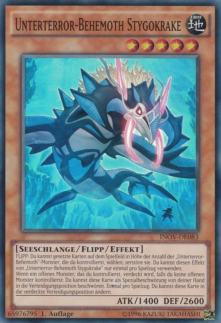Yu-Gi-Oh!-kaart Subterror Behemoth Stygokraken INOV-DE083 Super Rare uit Invasion: Vengeance Immagine principale del prodotto