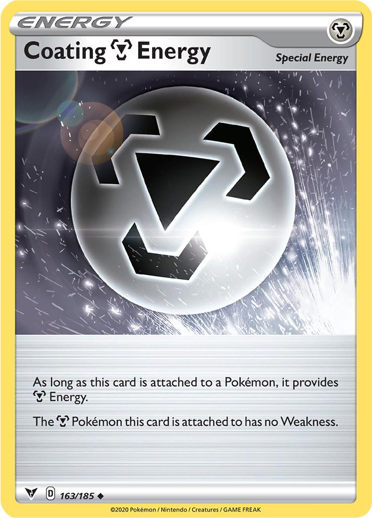 Pokémon-kaart Coating Metal Energy 163/185 Uncommon uit de set Vivid Voltage