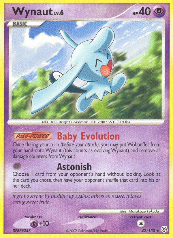 Pokémon-kaart Wynaut 42/130 Rare uit de set Diamond & Pearl