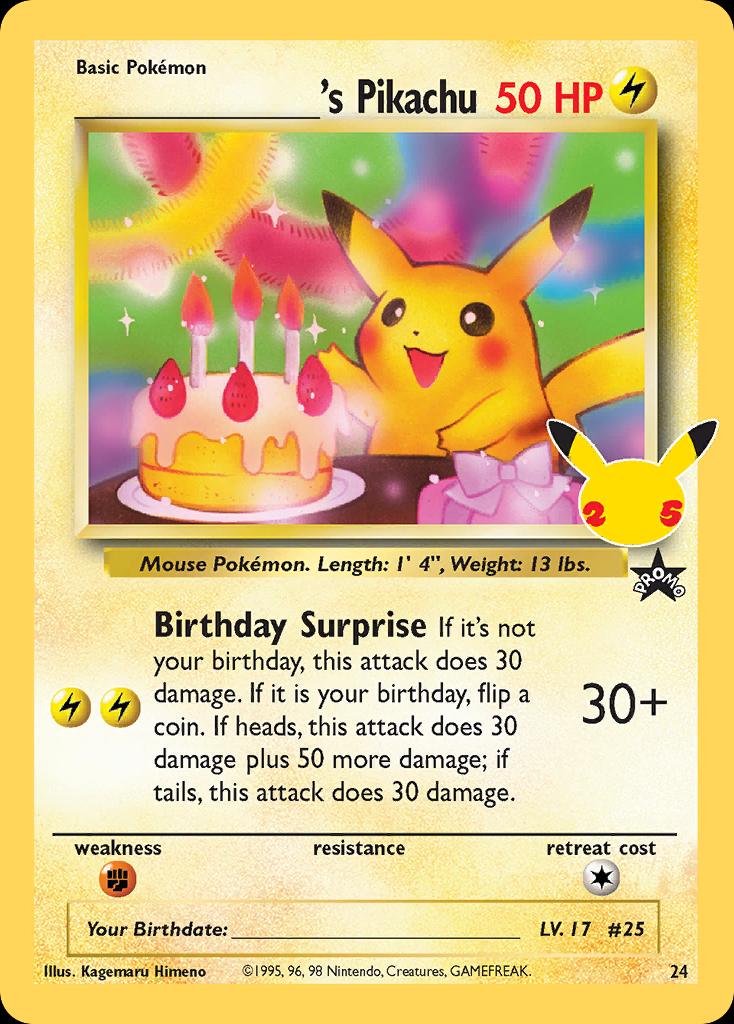 Pokémon-kaart _____'s Pikachu 24 Promo uit de set Celebrations