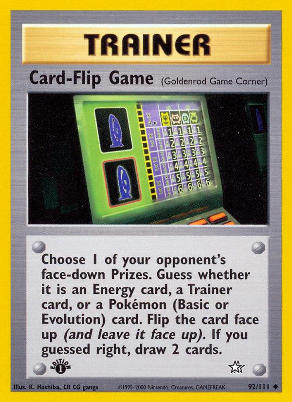 Pokémon-kaart Card-Flip Game 92/111 Uncommon uit de set Neo Genesis Image principale du produit
