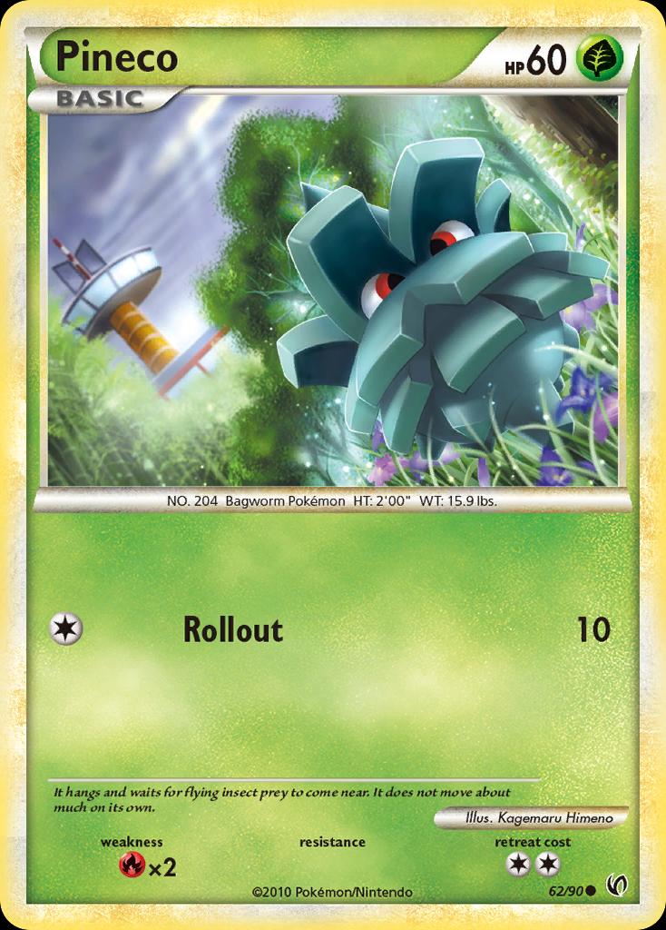 Pokémon-kaart Pineco 62/90 Common uit de set Undaunted Hoofdafbeelding