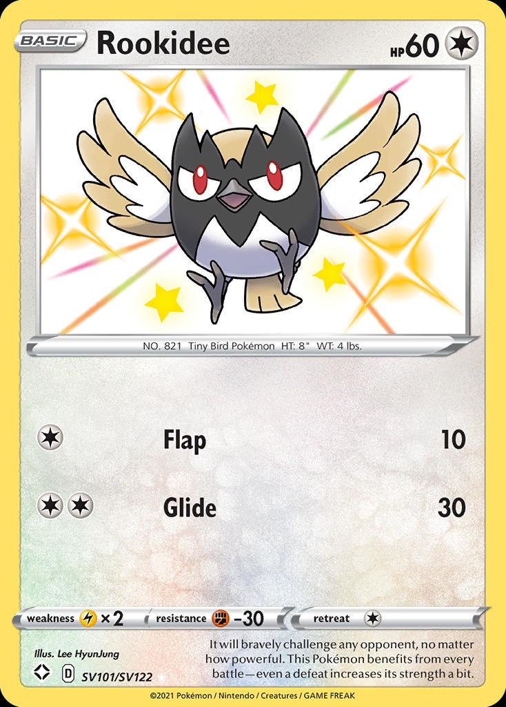 Pokémon-kaart Rookidee SV101/SV122 Secret Rare uit de set Shining Fates Hoofdafbeelding