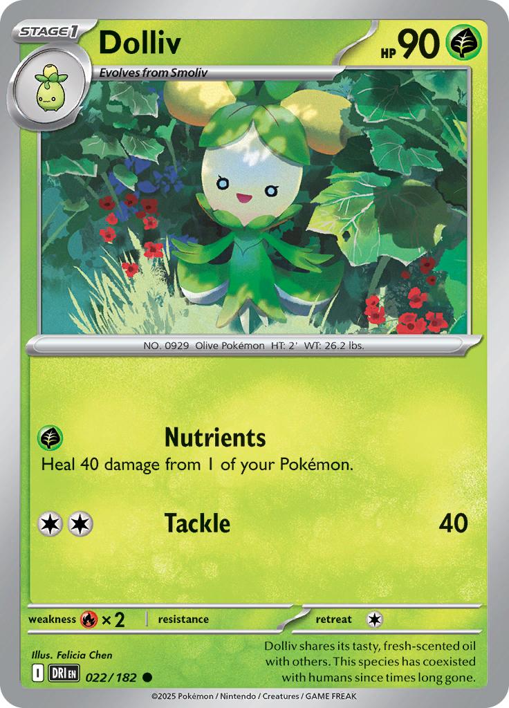 Pokémon-kaart Dolliv 022/182 Common uit de set Destined Rivals