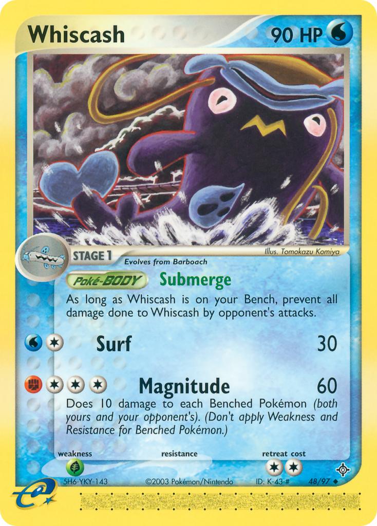 Pokémon-kaart Whiscash 48/97 Uncommon uit de set EX Dragon