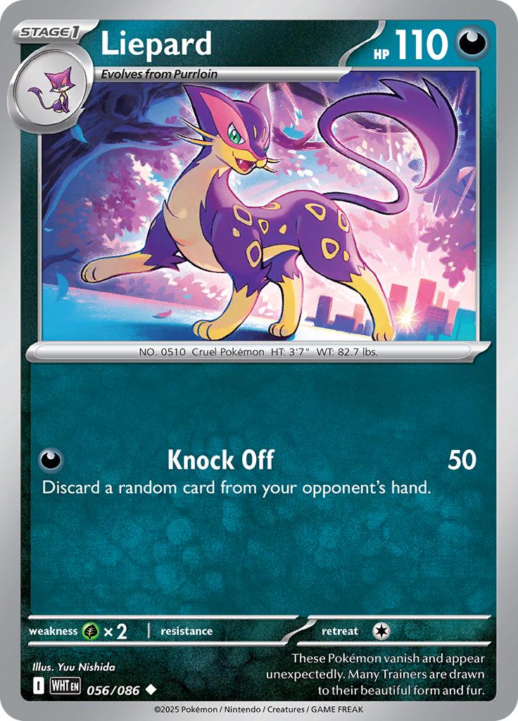 Pokémon-kaart Liepard 056/086 Uncommon uit de set White Flare