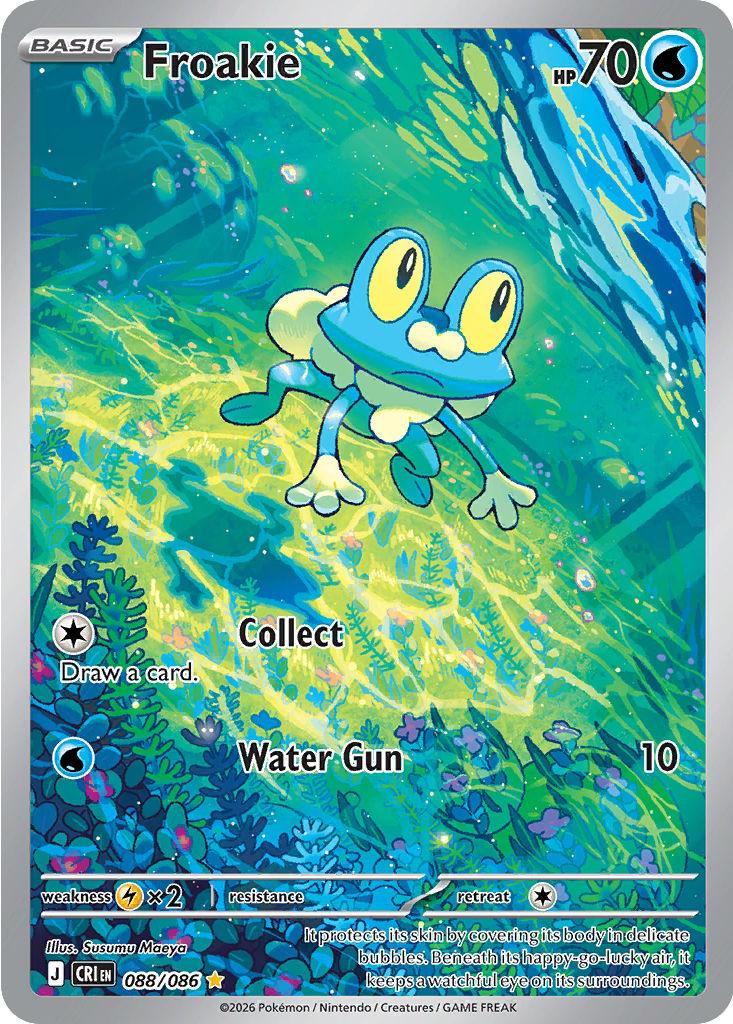 Pokémon-kaart Froakie 88/86 Illustration Rare uit de set Chaos Rising Image principale du produit