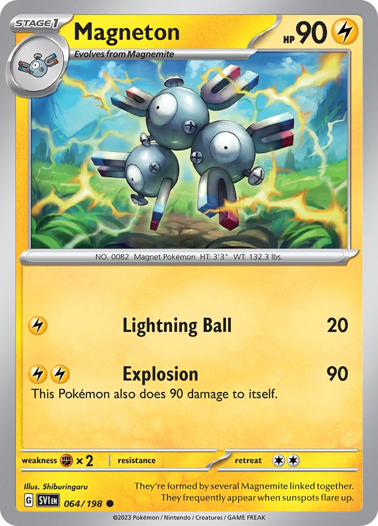 Pokémon-kaart Magneton 064/198 Common uit de set Scarlet & Violet
