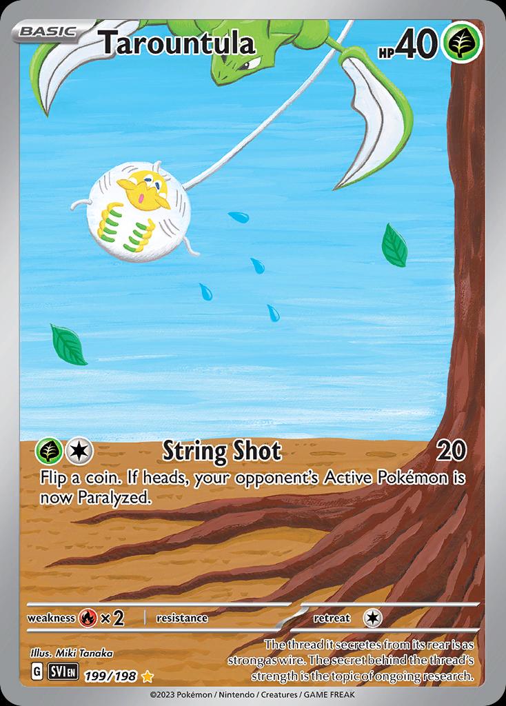Pokémon-kaart Tarountula 199/198 Illustration Rare uit de set Scarlet & Violet Hoofdafbeelding