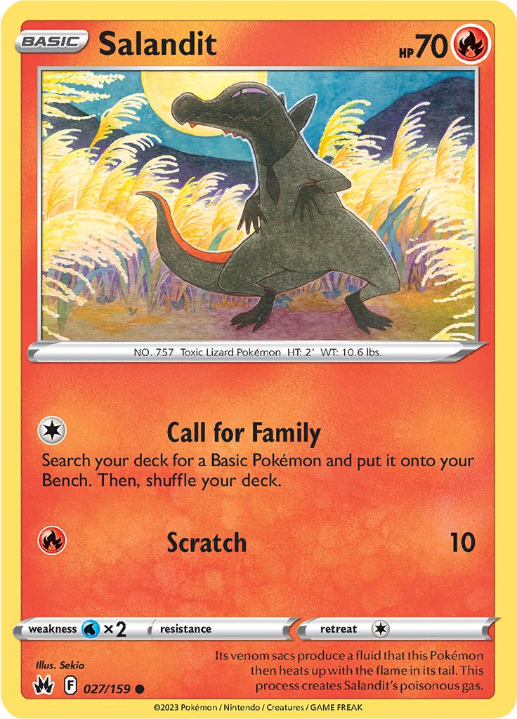 Pokémon-kaart Salandit 027/159 Common uit de set Crown Zenith Main image