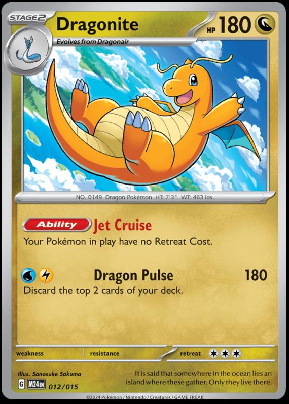 Pokémon-kaart Dragonite 012/015 Promo uit de set McDonald's Dragon Discovery Image principale du produit