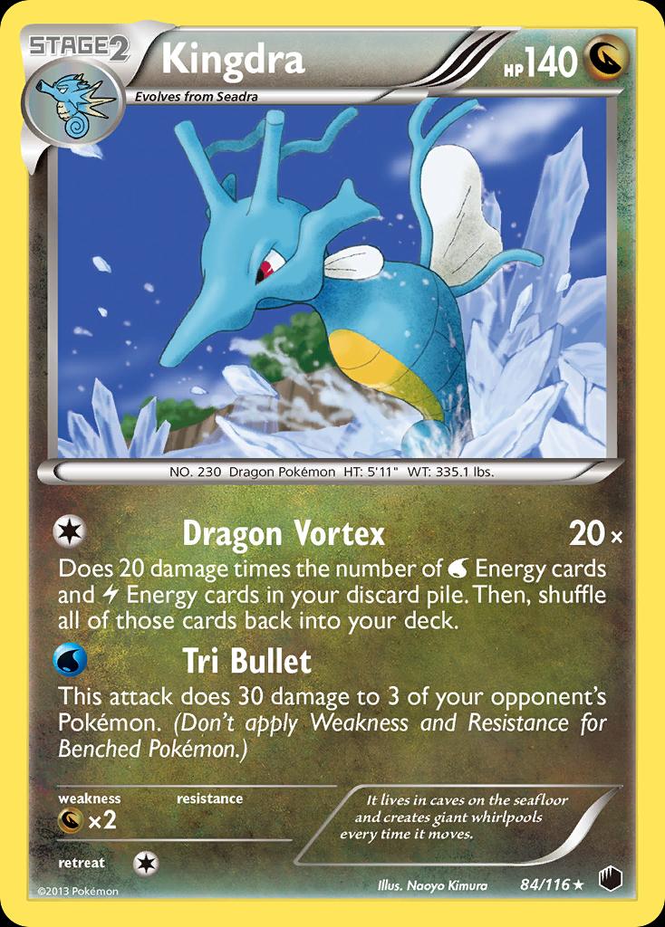 Pokémon-kaart Kingdra 84/116 Holo Rare uit de set Plasma Freeze