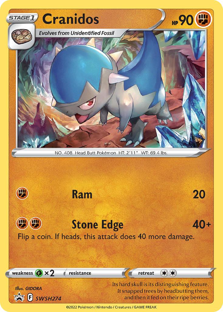 Pokémon-kaart Cranidos SWSH274 Promo uit de set SWSH Black Star Promos Hauptbild