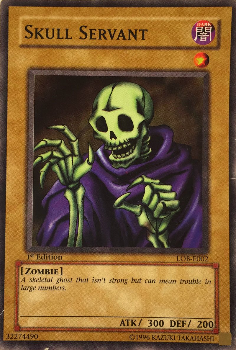 Yu-Gi-Oh!-kaart Skull Servant LOB-E002 Common uit Legend of Blue Eyes White Dragon Hauptbild