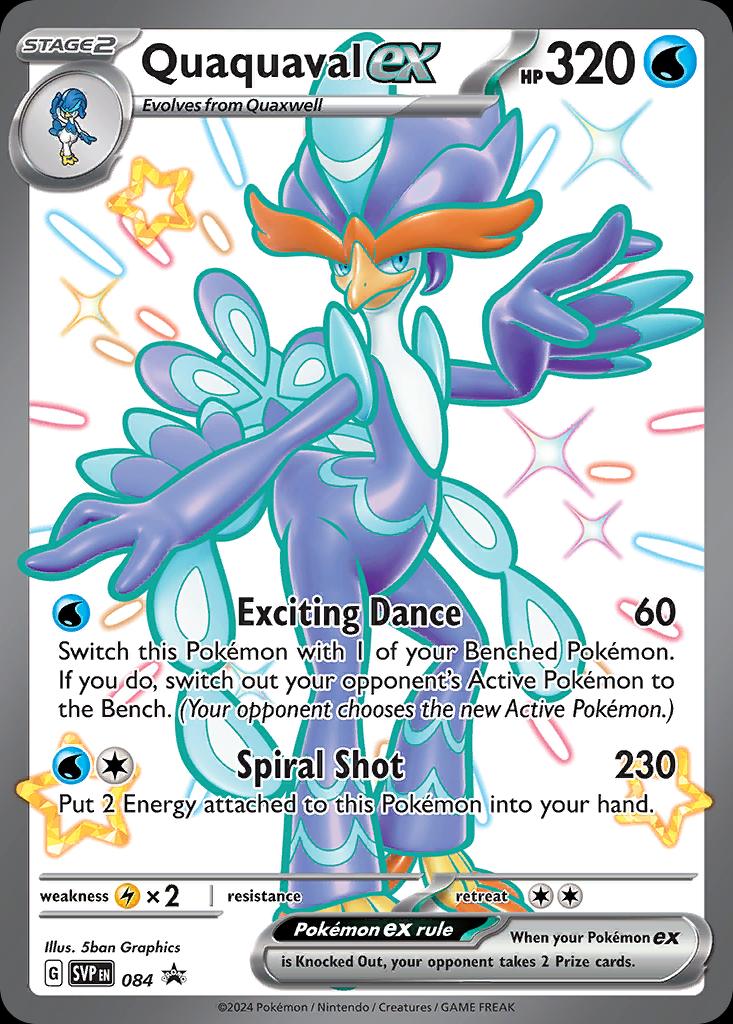 Pokémon-kaart Quaquaval ex SVP 084 jumbo promo uit de set SV Black Star Promos