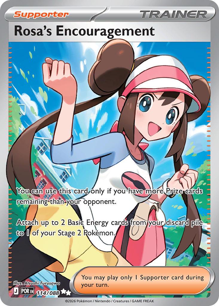 Pokémon-kaart Rosa's Encouragement 114/88 Ultra Rare uit de set Perfect Order