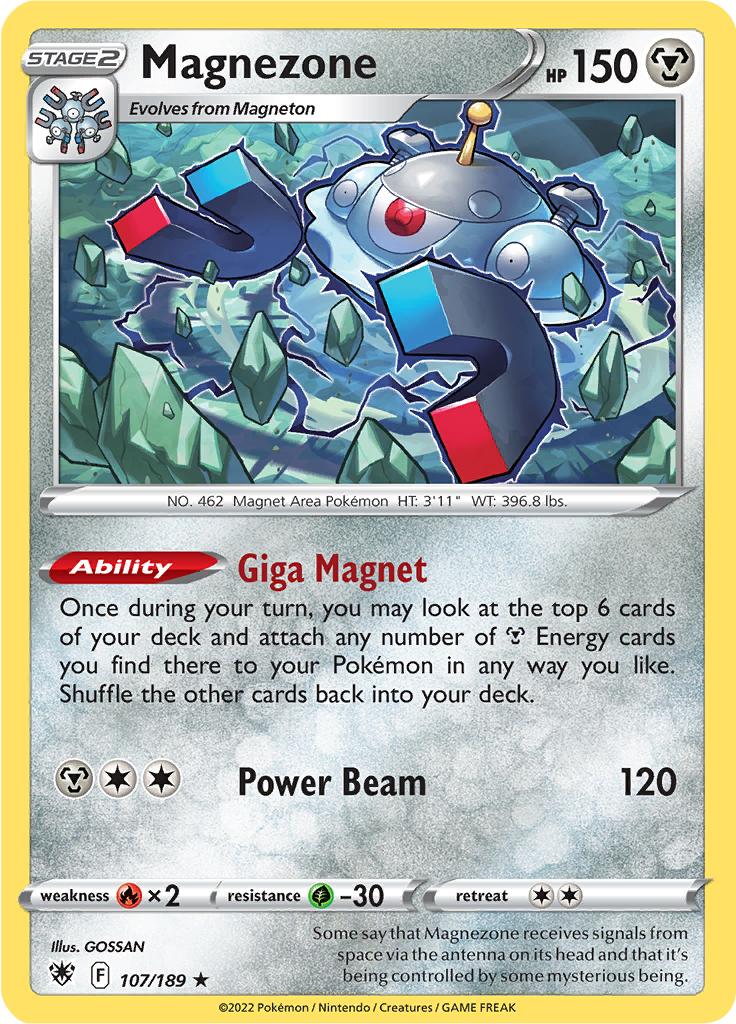 Pokémon-kaart Magnezone 107/189 Holo Rare uit de set Astral Radiance Immagine principale del prodotto