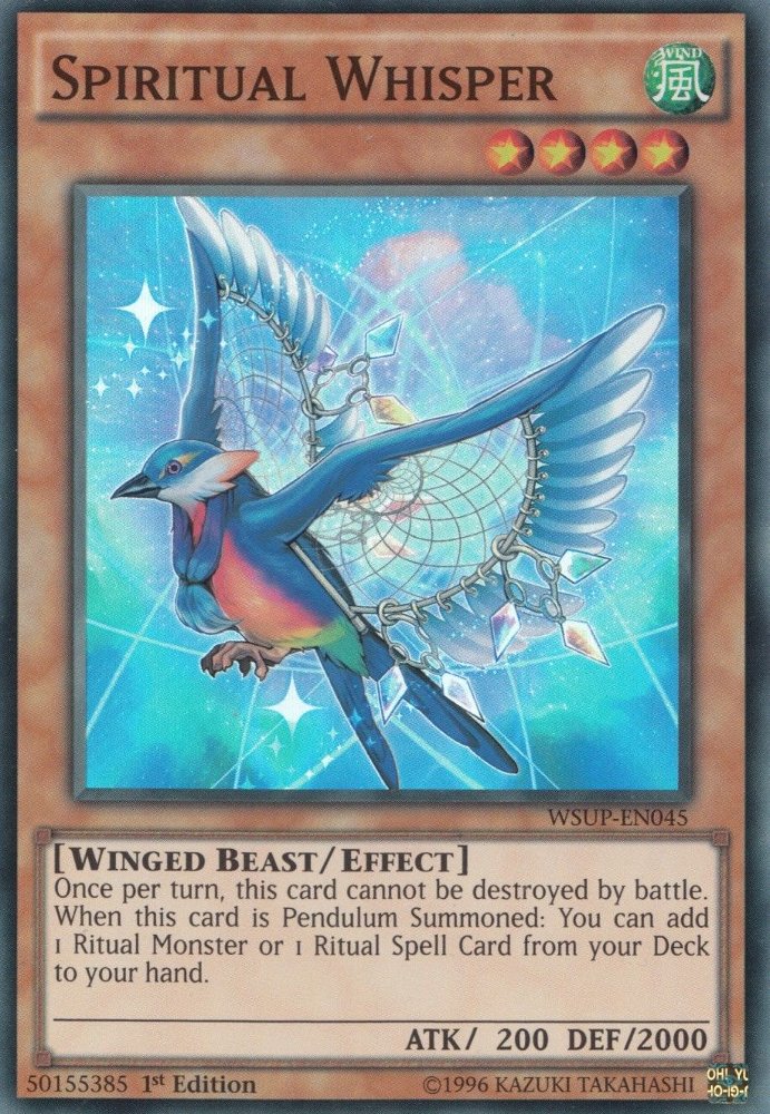 Yu-Gi-Oh!-kaart Spiritual Whisper WSUP-EN045 Super Rare uit World Superstars Hoofdafbeelding