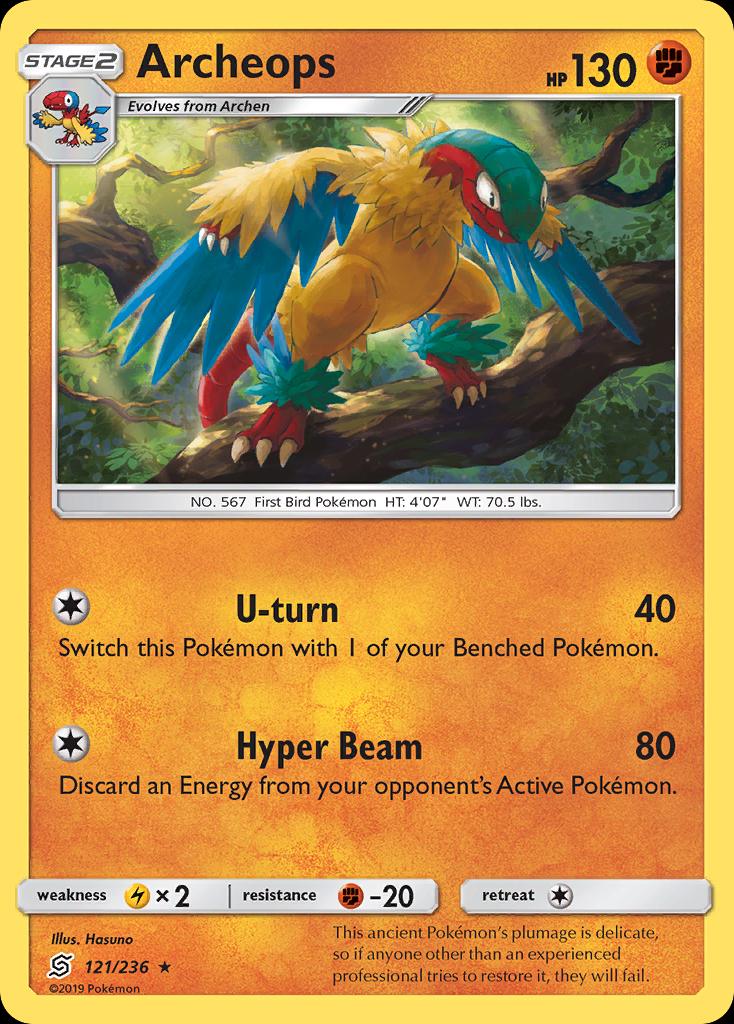 Pokémon-kaart Archeops 121/236 Rare uit de set Unified Minds