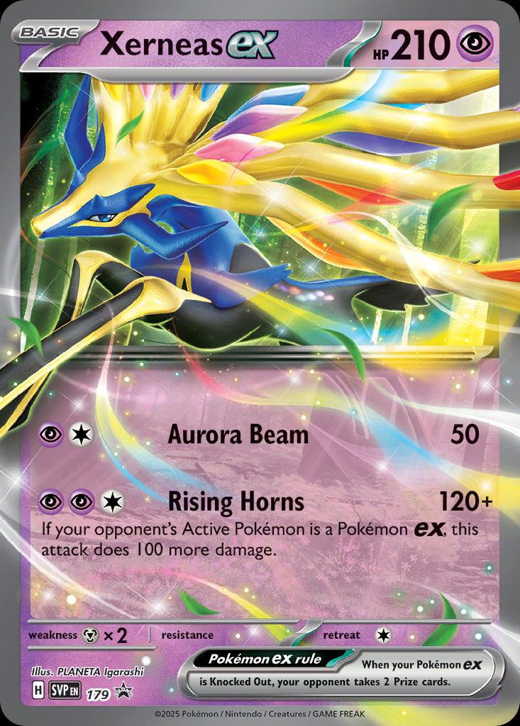 Pokémon-kaart Xerneas ex SVP 179 Promo uit de set SV Black Star Promos Image principale du produit