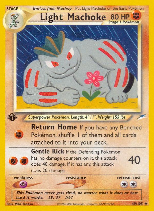 Pokémon-kaart Light Machoke 49/105 Uncommon uit de set Neo Destiny