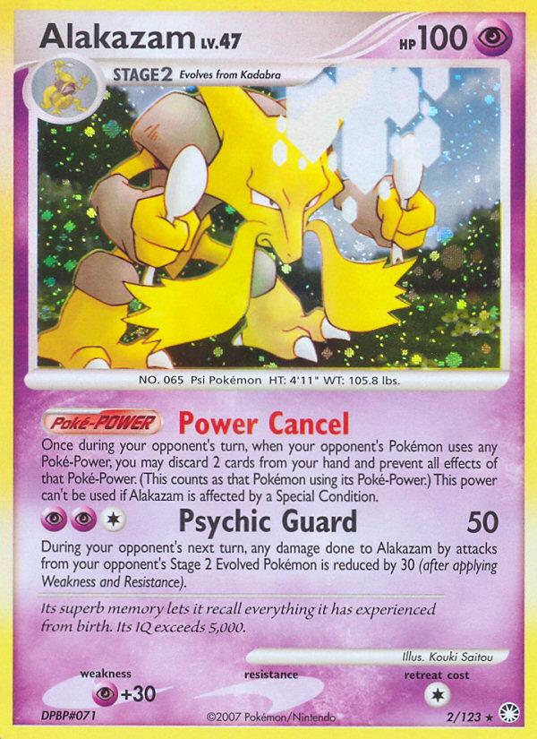 Pokémon-kaart Alakazam Lv.47 2/123 Holo Rare uit de set Mysterious Treasures Hoofdafbeelding
