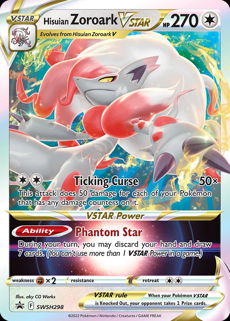 Pokémon-kaart Hisuian Zoroark VSTAR SWSH298 Promo uit de set SWSH Black Star Promos
