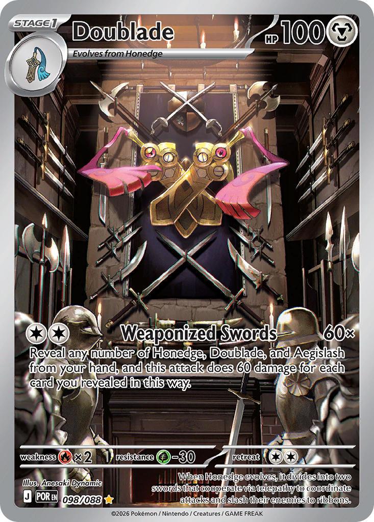 Pokémon-kaart Doublade 98/88 Illustration Rare uit de set Perfect Order