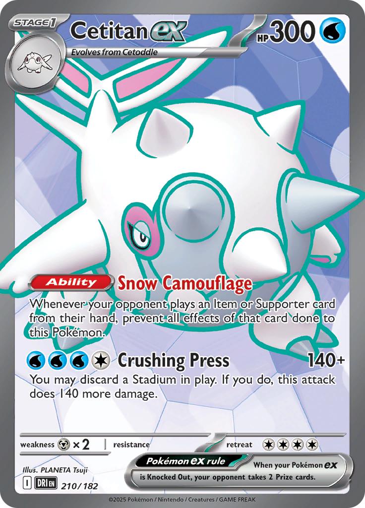 Pokémon-kaart Cetitan ex 210/182 Ultra Rare uit de set Destined Rivals Hoofdafbeelding