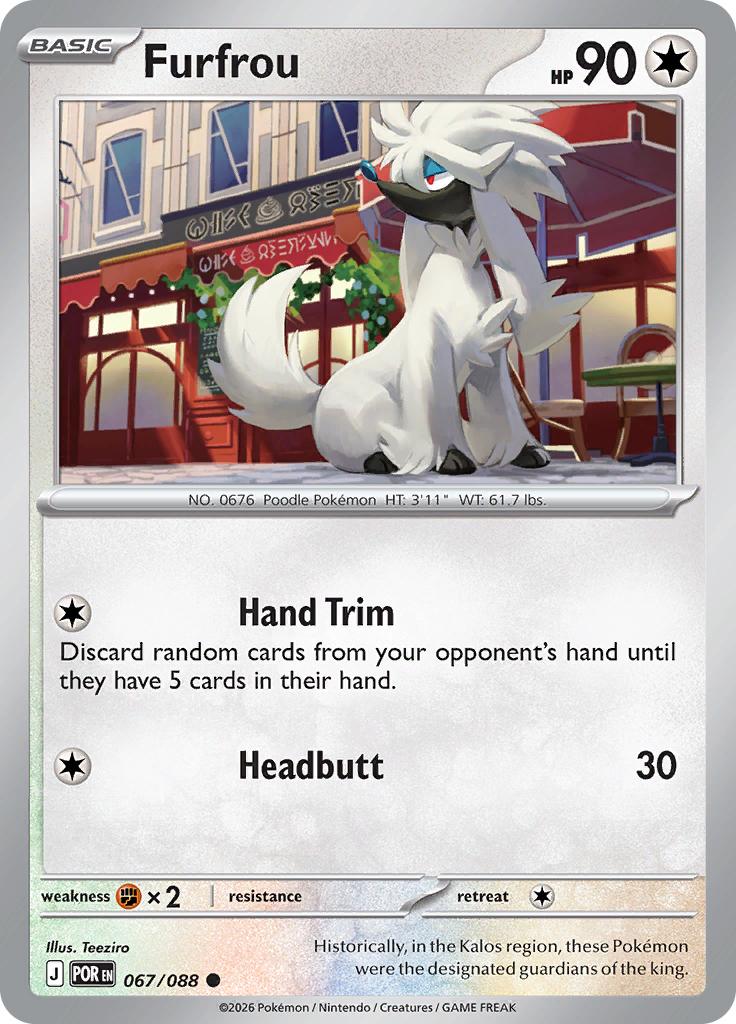 Pokémon-kaart Furfrou 067/088 Common uit de set Perfect Order