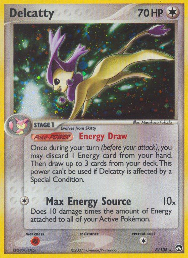 Pokémon-kaart Delcatty 8/108 Holo Rare uit de set EX Power Keepers