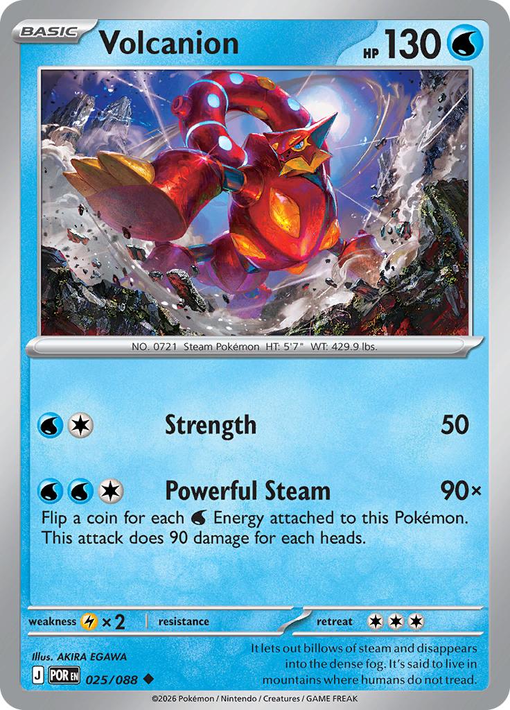 Pokémon-kaart Volcanion 025/088 Uncommon uit de set Perfect Order