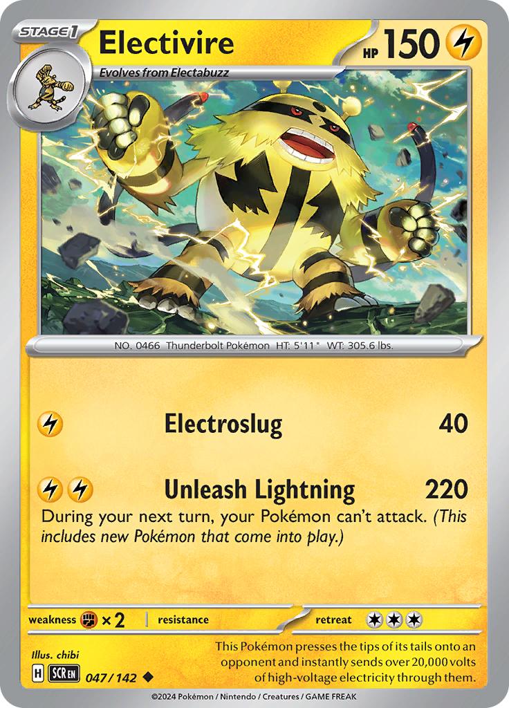 Pokémon-kaart Electivire 047/142 Uncommon uit de set Stellar Crown