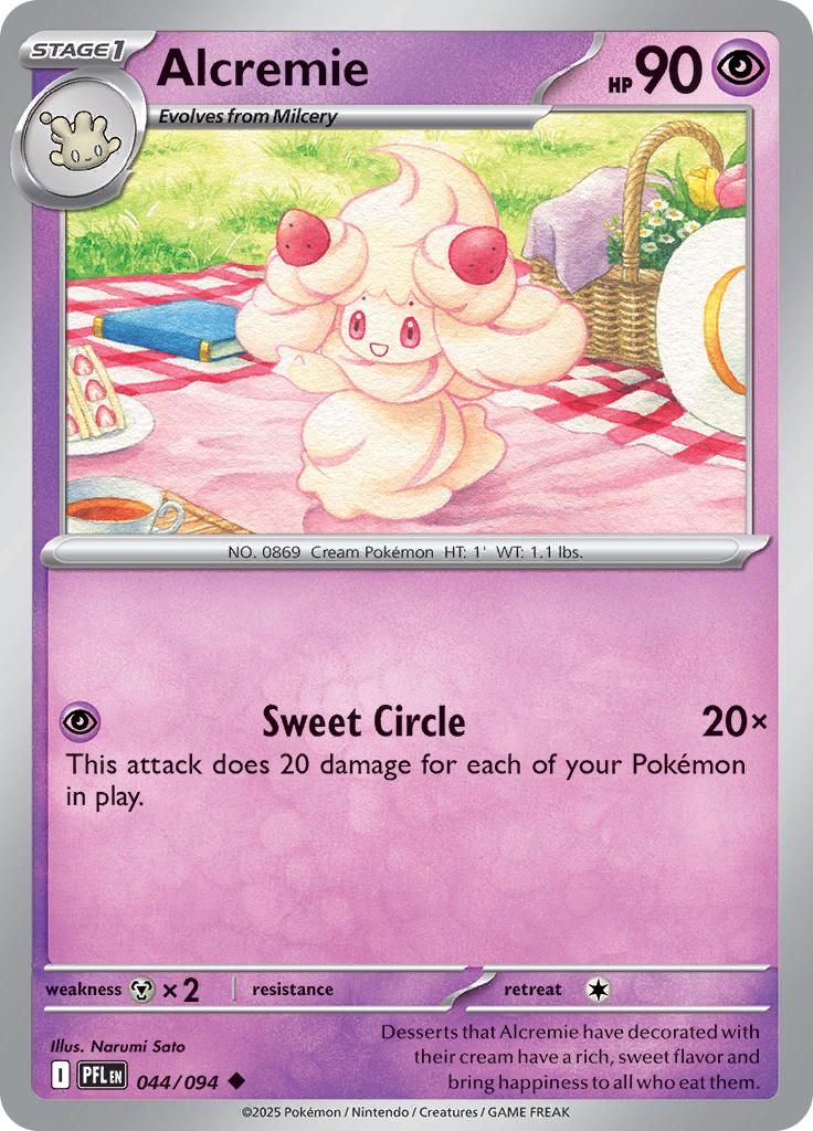Pokémon-kaart Alcremie 044/094 Uncommon uit de set Phantasmal Flames Main image