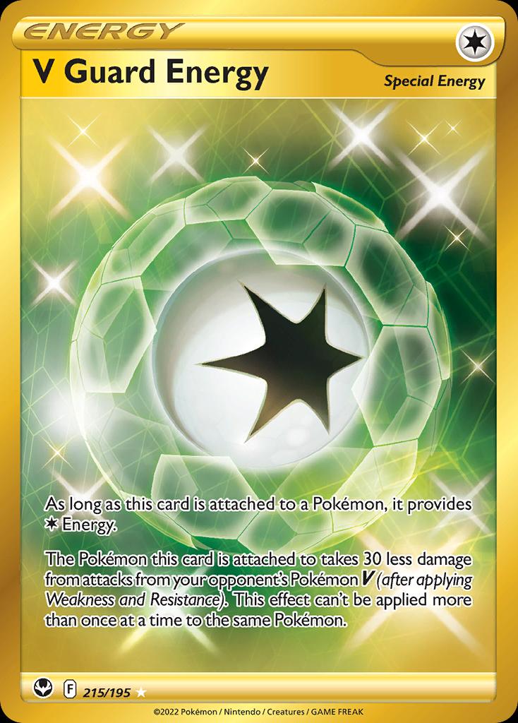 Pokémon-kaart V Guard Energy 215/195 Secret Rare uit de set Silver Tempest Imagen principal del producto