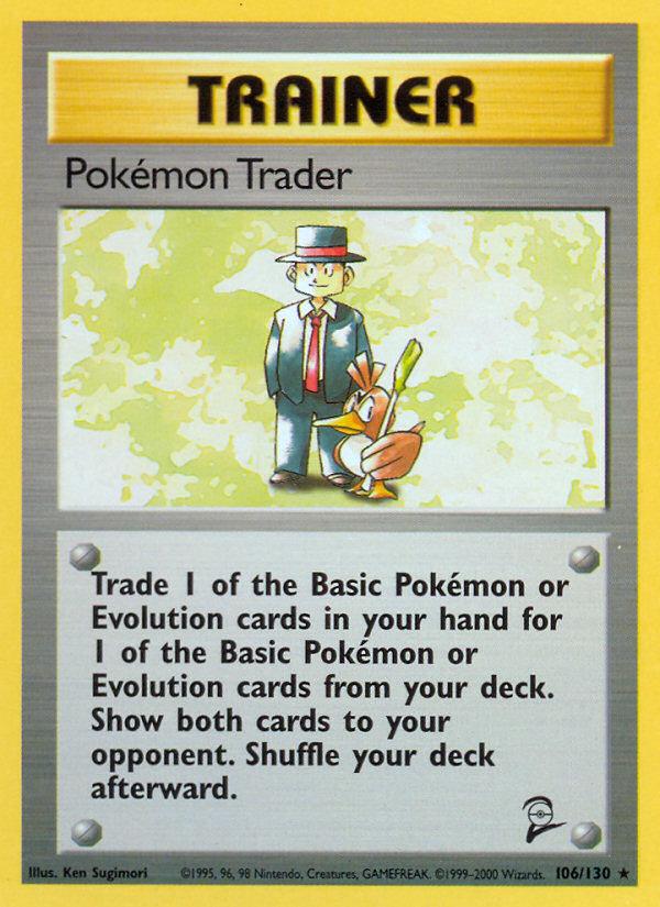 Pokémon-kaart Pokémon Trader 106/130 Rare uit de set Base Set 2 Image principale du produit