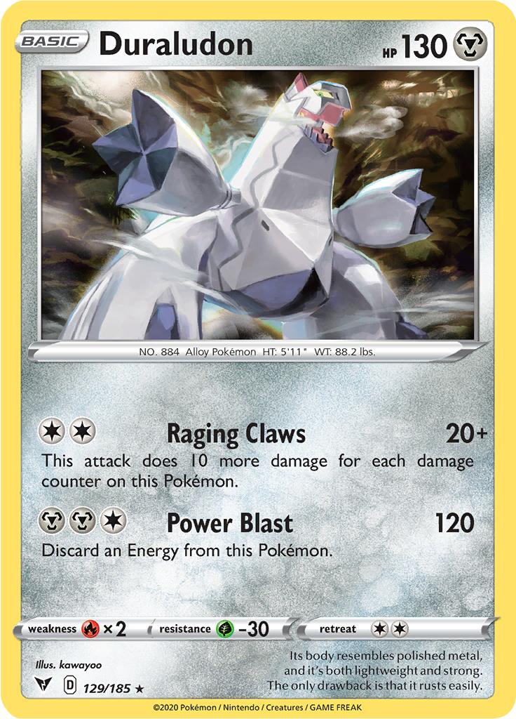 Pokémon-kaart Duraludon 129/185 Holo Rare uit de set Vivid Voltage Main image
