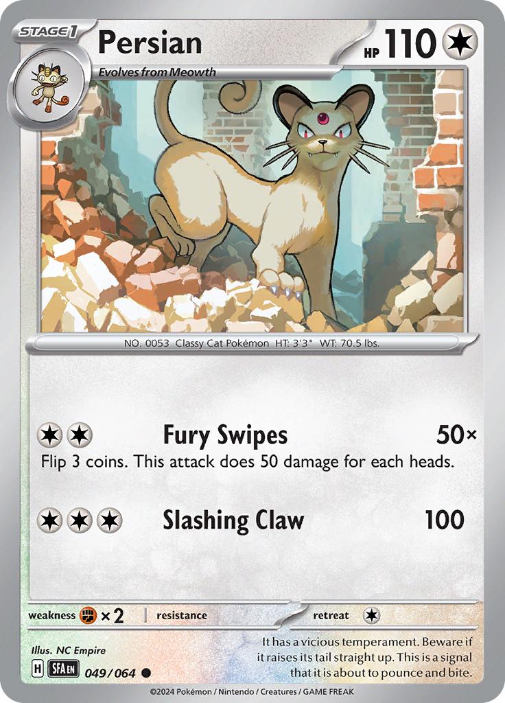 Pokémon-kaart Persian 049/064 Common uit de set Shrouded Fable