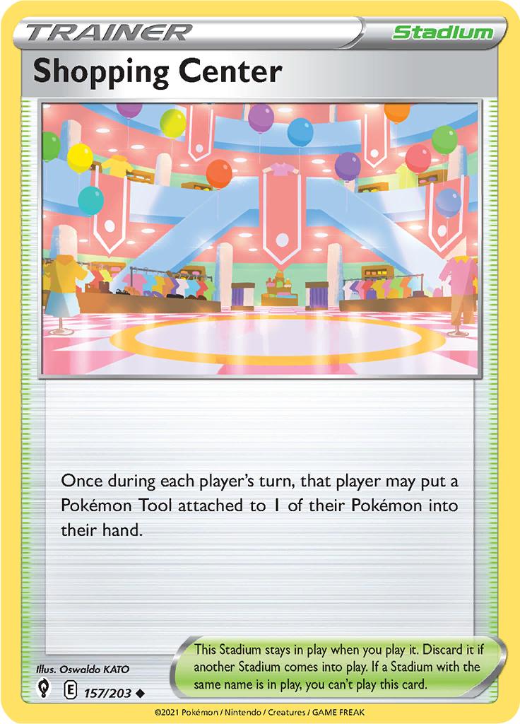 Pokémon-kaart Shopping Center 157/203 Uncommon uit de set Evolving Skies