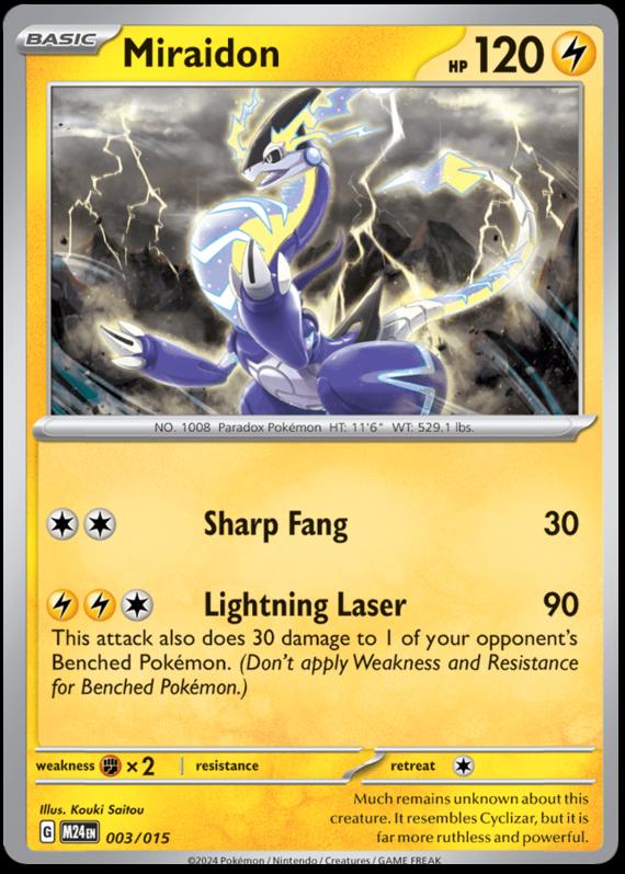 Pokémon-kaart Miraidon 003/015 Promo uit de set McDonald's Dragon Discovery Image principale du produit