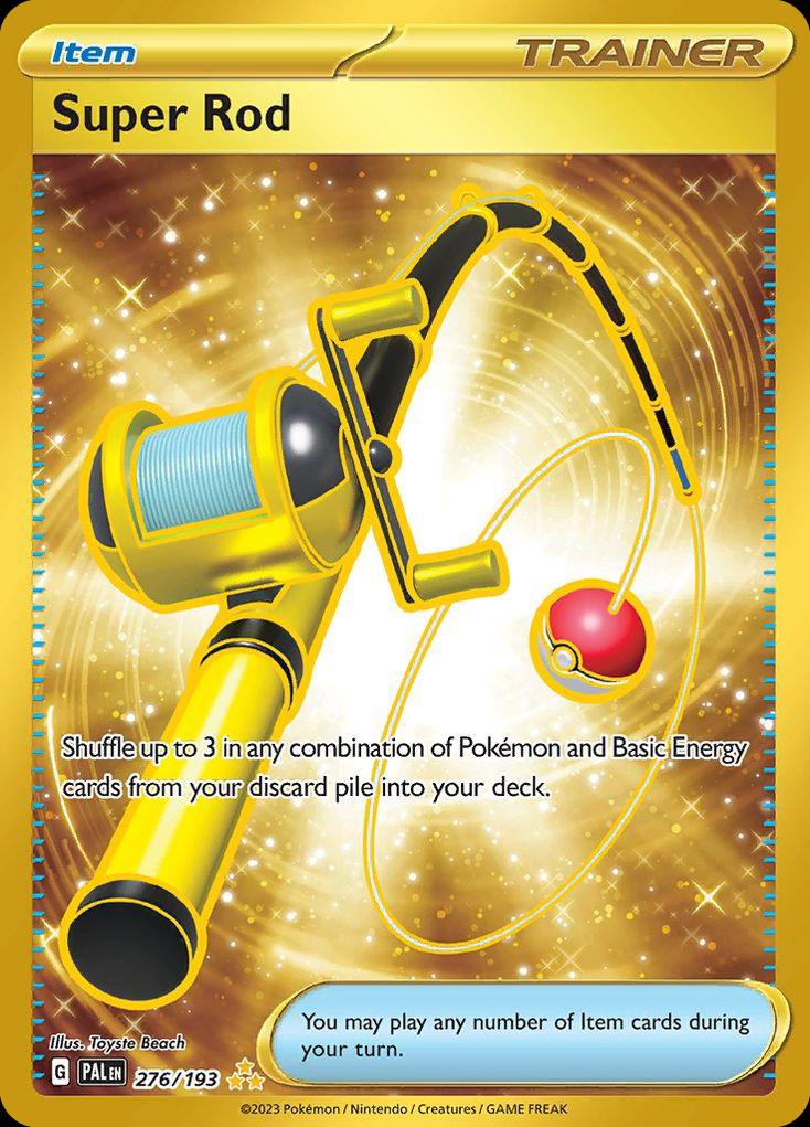 Pokémon-kaart Super Rod 276/198 Secret Rare uit de set Paldea Evolved