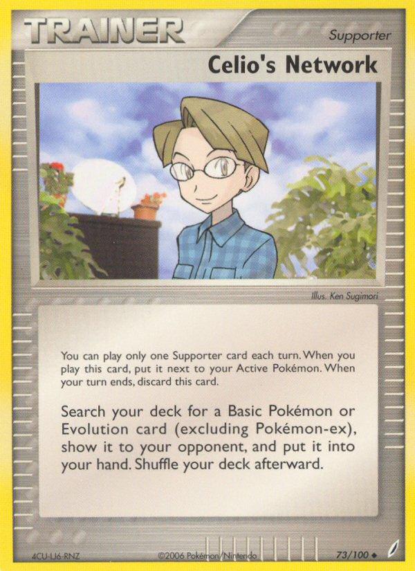 Pokémon-kaart Celio's Network 73/100 Uncommon uit de set EX Crystal Guardians