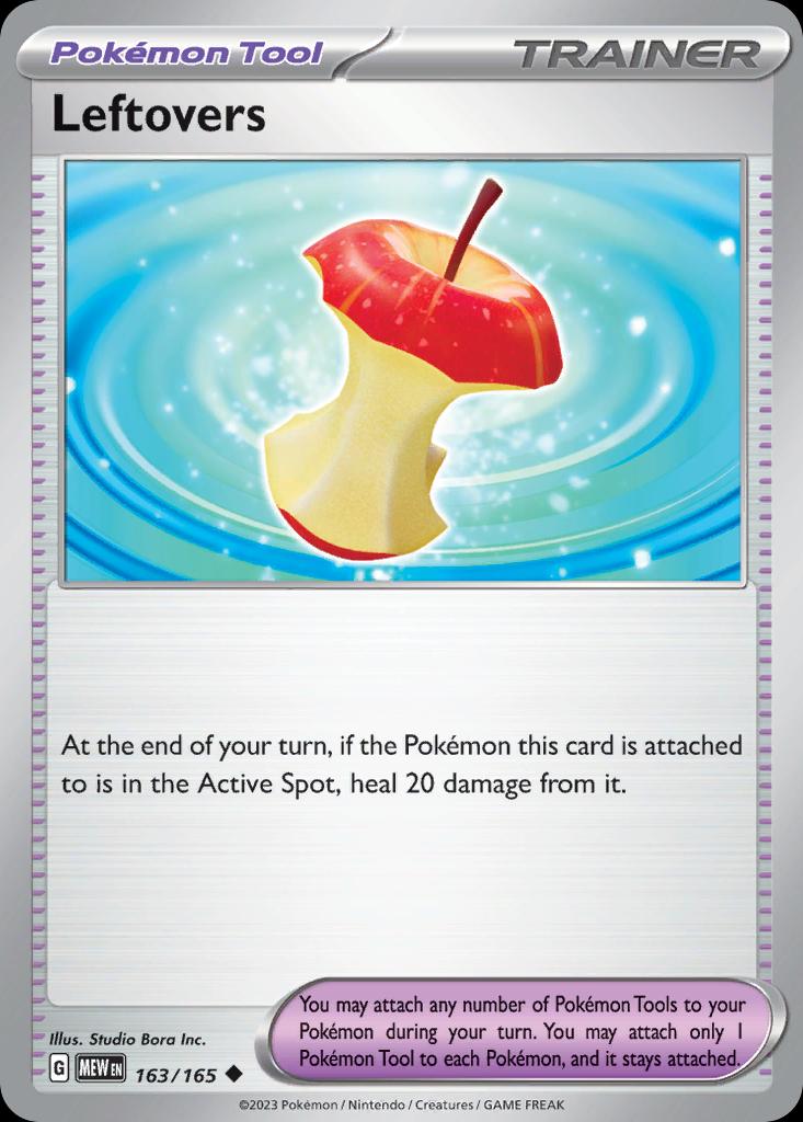 Pokémon-kaart Leftovers 163/165 Uncommon uit de set 151 Main image