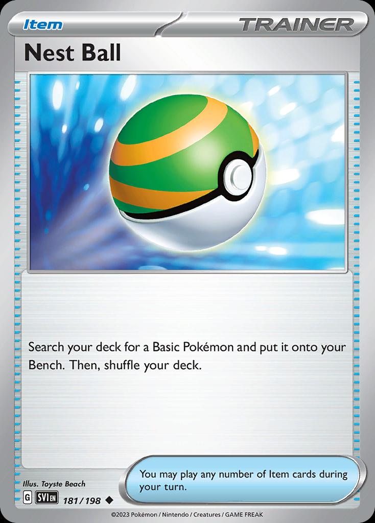 Pokémon-kaart Nest Ball 181/198 uit de set Battle Academy 2024