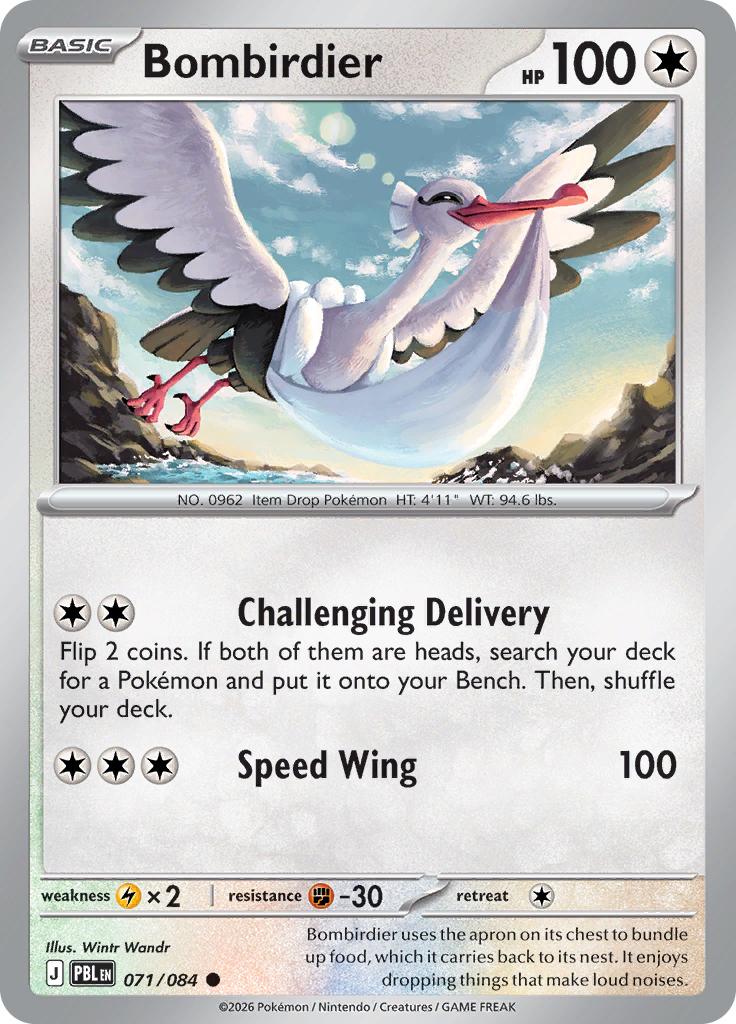 Pokémon-kaart Bombirdier 071/084 Common uit de set Pitch Black