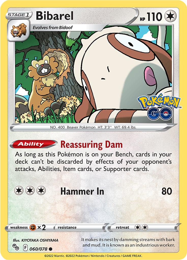 Pokémon-kaart Bibarel 060/078 Common uit de set Pokémon GO Hoofdafbeelding