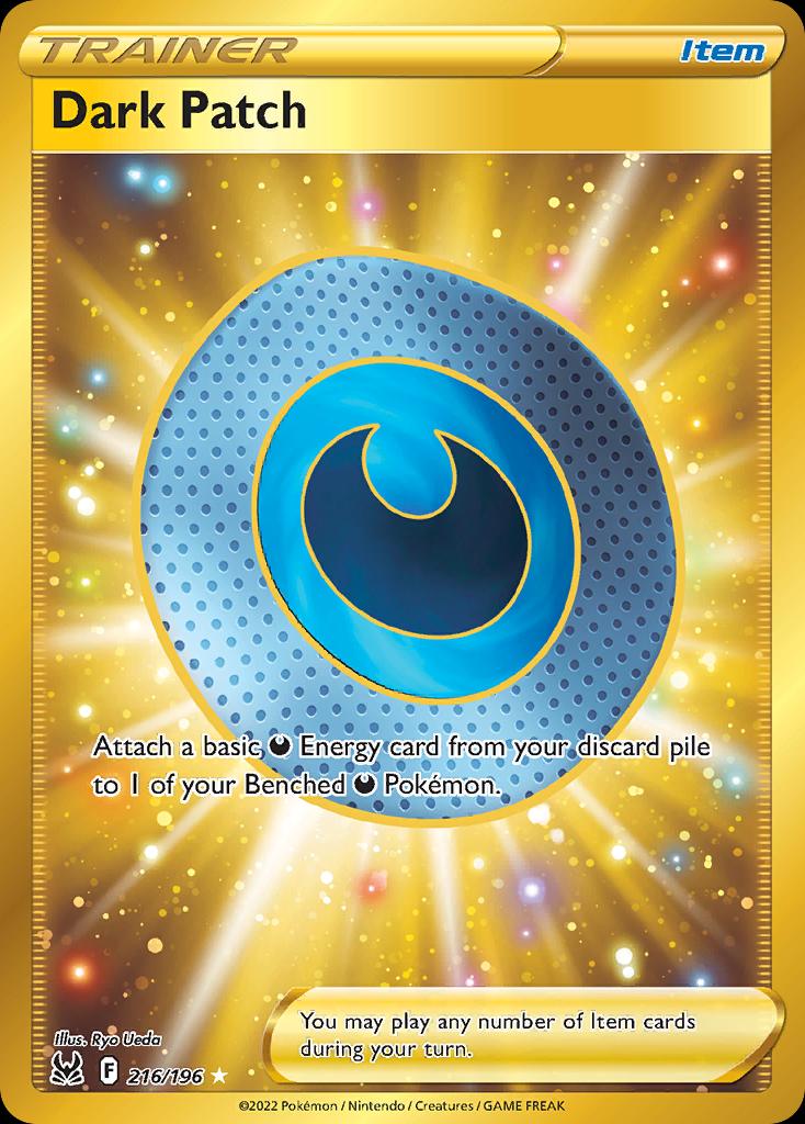 Pokémon-kaart Dark Patch 216/196 Secret Rare uit de set Lost Origin Hoofdafbeelding