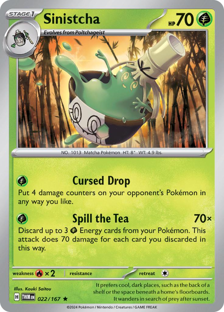 Pokémon-kaart Sinistcha 022/167 Rare uit de set Twilight Masquerade