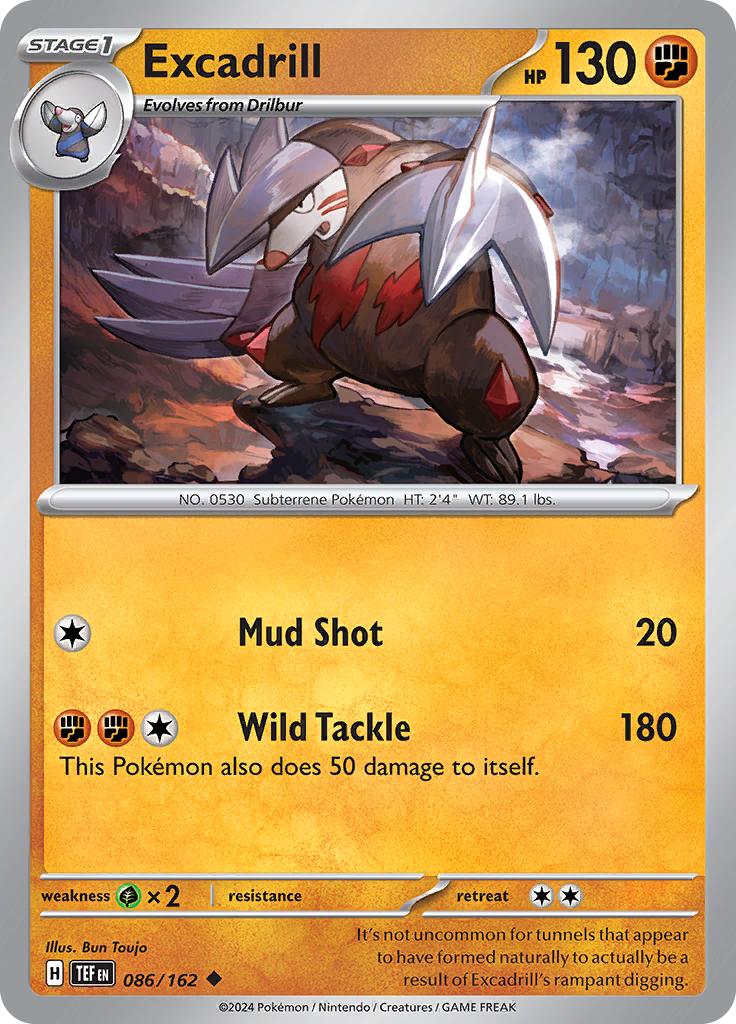 Pokémon-kaart Excadrill 086/162 Uncommon uit de set Temporal Forces