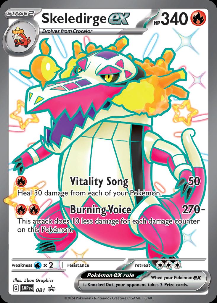 Pokémon-kaart Skeledirge ex SVP 081 jumbo promo uit de set SV Black Star Promos Immagine principale del prodotto